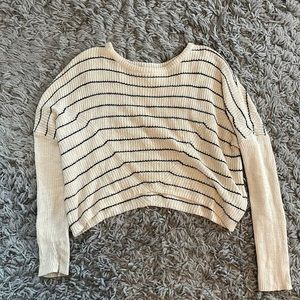 Cropped Striped Sweater